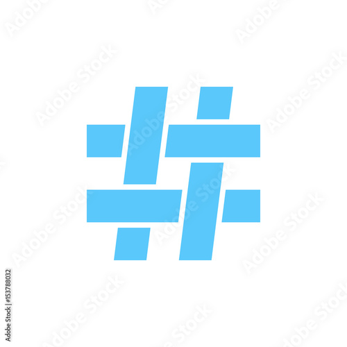 music sharp sign, hashtag icon vector, solid logo illustration, colorful pictogram isolated on white
