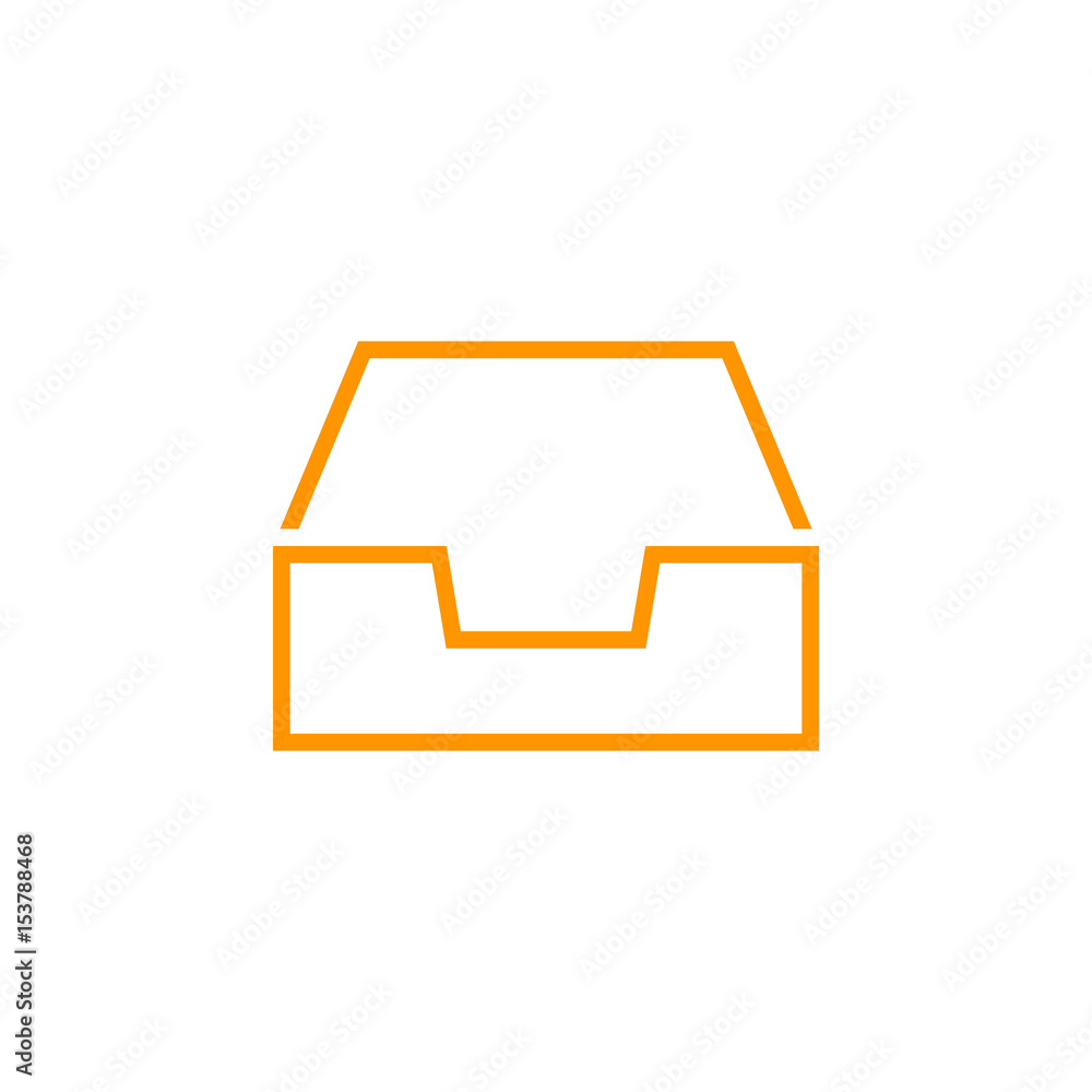 inbox line icon, box outline vector logo illustration, linear pictogram isolated on white inbox line icon, box outline vector logo illustration, linear pictogram isolated on white