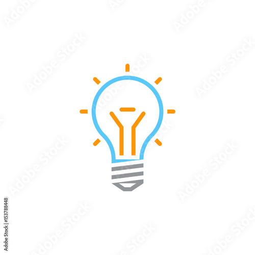 lightbulb line icon, idea outline vector logo illustration, linear pictogram isolated on white