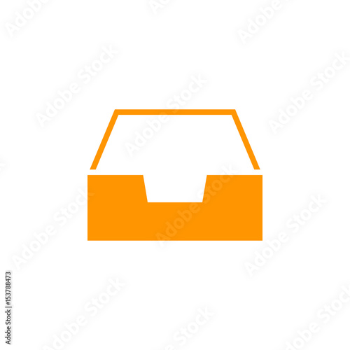 inbox icon vector, box solid logo illustration, colorful pictogram isolated on white