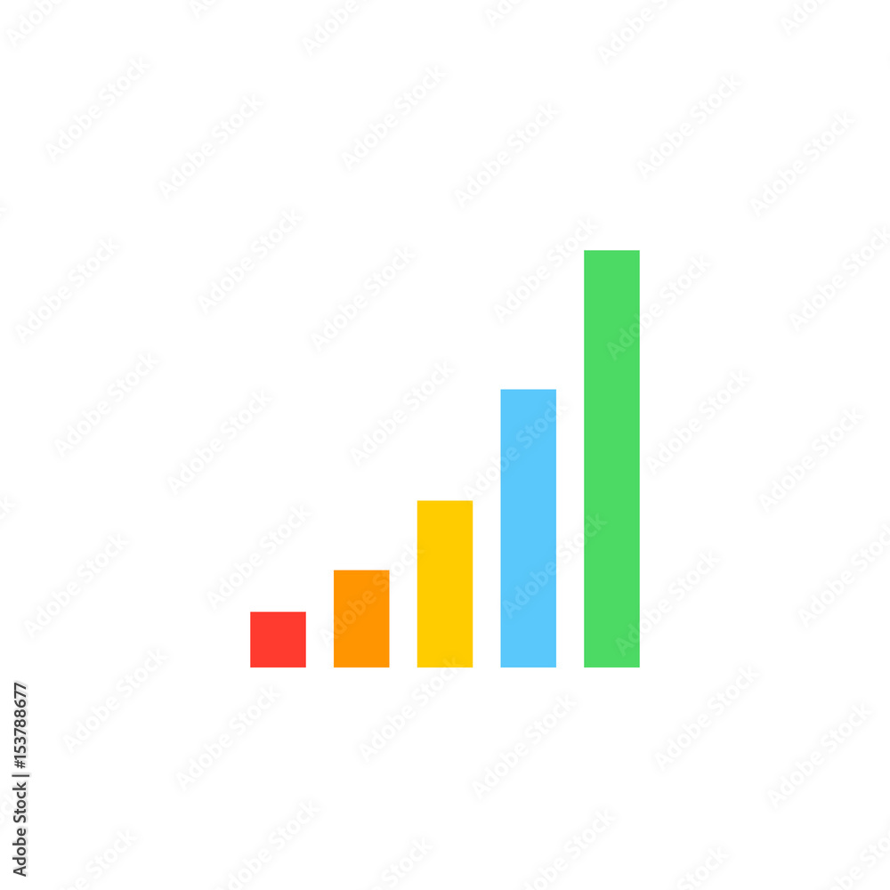 Signal icon vector, growing chart solid logo illustration, colorful pictogram isolated on white Signal icon vector, growing chart solid logo illustration, colorful pictogram isolated on white