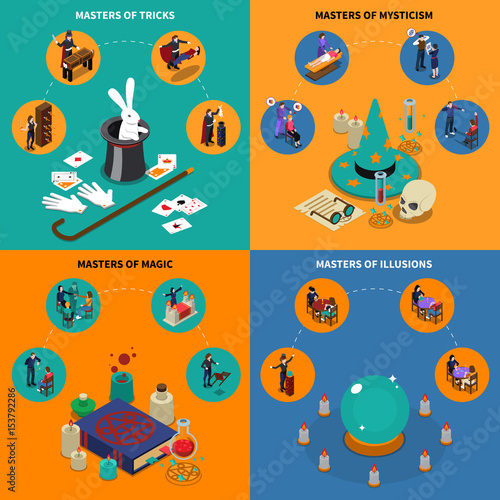 Tricks Magic And Mysticism Isometric Compositions