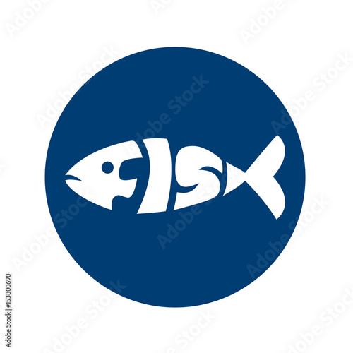 Logotipo FISH en circulo azul