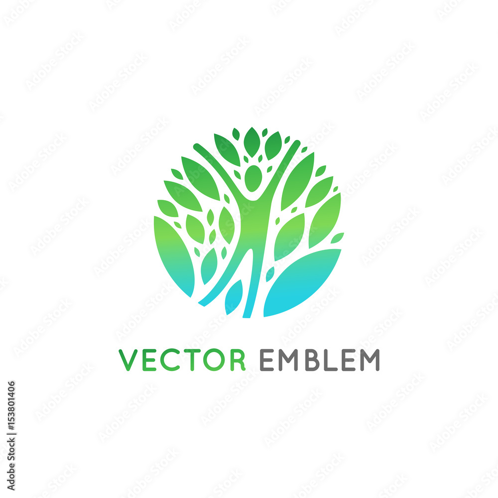 Vector logo design template - healthy and natural life Vector logo design template - healthy and natural life