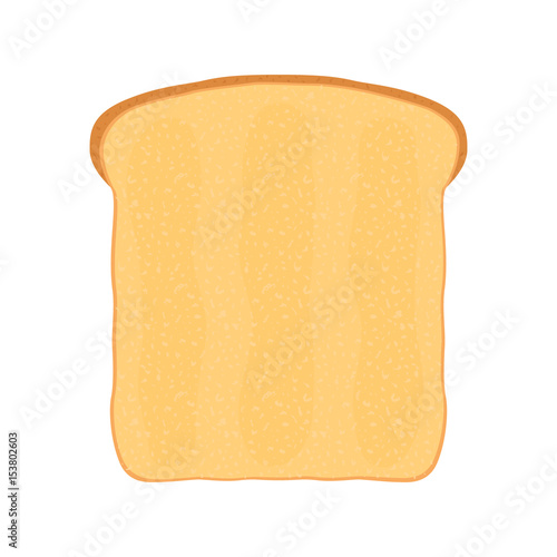 Fresh bread, toast for breakfast. Made in cartoon flat style