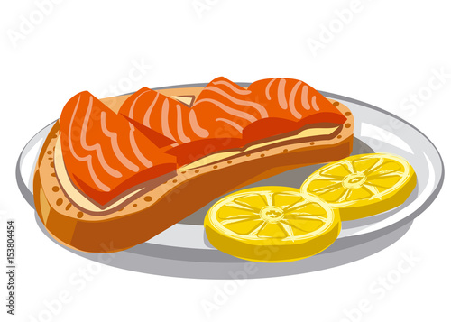 sandwich with salmon