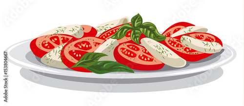 salad with mozzarella