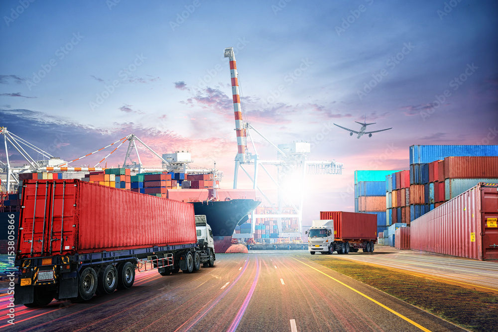 Export Stock Image Logistics import export background and transport industry of Container ...