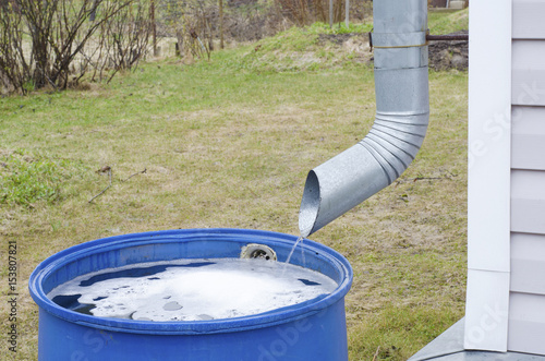 metal pipe blue barrel