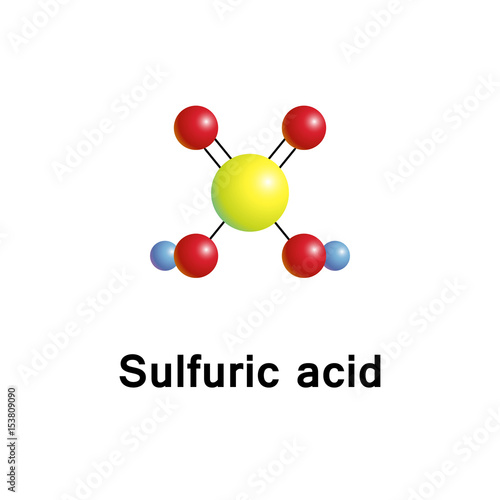 Sulfuric Acid Sulphuric Acid Is A Highly Corrosive Strong Mineral Acid With The Molecular Formula H2so4 Vector 3d Molecular Structure Stock Vector Adobe Stock