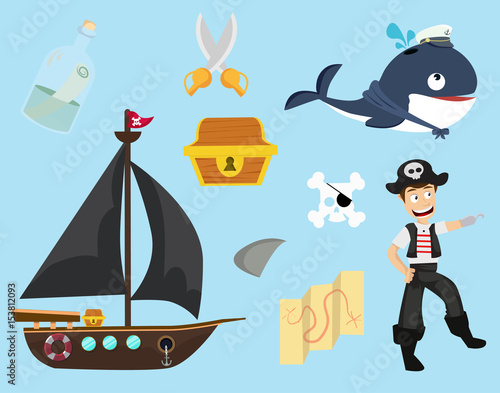 Cute of pirate collection