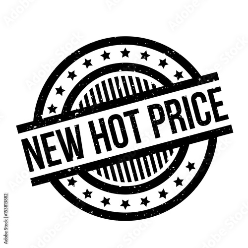 New Hot Price rubber stamp. Grunge design with dust scratches. Effects can be easily removed for a clean, crisp look. Color is easily changed.