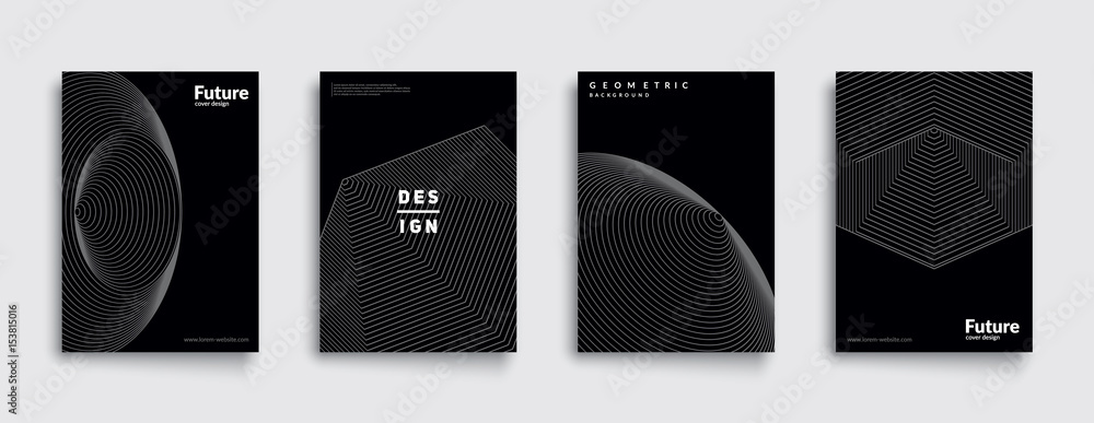 Minimal dark covers set. Future geometric design. Abstract 3d meshes. Eps10 vector. Minimal dark covers set. Future geometric design. Abstract 3d meshes. Eps10 vector.