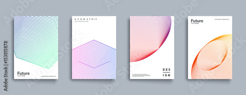 Minimal covers set. Future geometric design. Abstract 3d meshes. Eps10 vector. photo