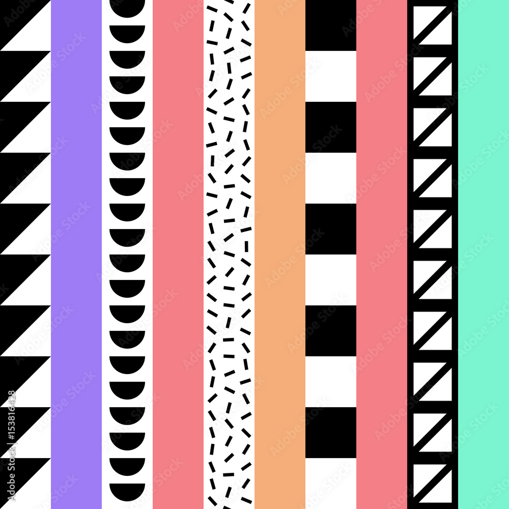 Retro color seamless pattern. Fancy abstract geometric art print. Ethnic hipster ornamental lines backdrop. Retro color seamless pattern. Fancy abstract geometric art print. Ethnic hipster ornamental lines backdrop.