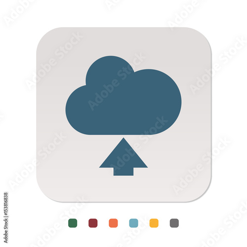 Papier Icon - Wolke hochladen