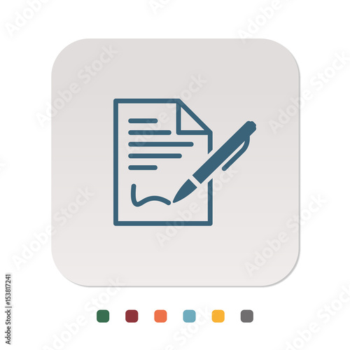 Papier Icon - Vertrag