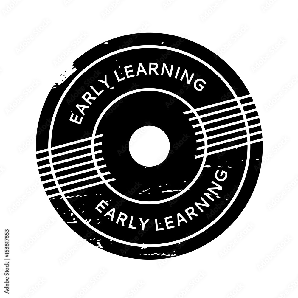 Early Learning rubber stamp. Grunge design with dust scratches. Effects can be easily removed for a clean, crisp look. Color is easily changed. Early Learning rubber stamp. Grunge design with dust scratches. Effects can be easily removed for a clean, crisp look. Color is easily changed.