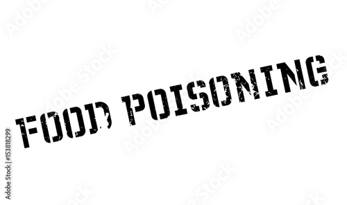 Food Poisoning rubber stamp. Grunge design with dust scratches. Effects can be easily removed for a clean, crisp look. Color is easily changed.
