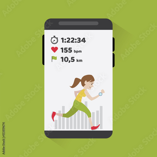 Smart Phone with Fitness application for health
