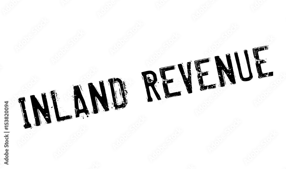 Inland Revenue rubber stamp. Grunge design with dust scratches. Effects can be easily removed for a clean, crisp look. Color is easily changed.