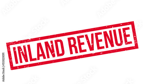 Inland Revenue rubber stamp. Grunge design with dust scratches. Effects can be easily removed for a clean, crisp look. Color is easily changed.