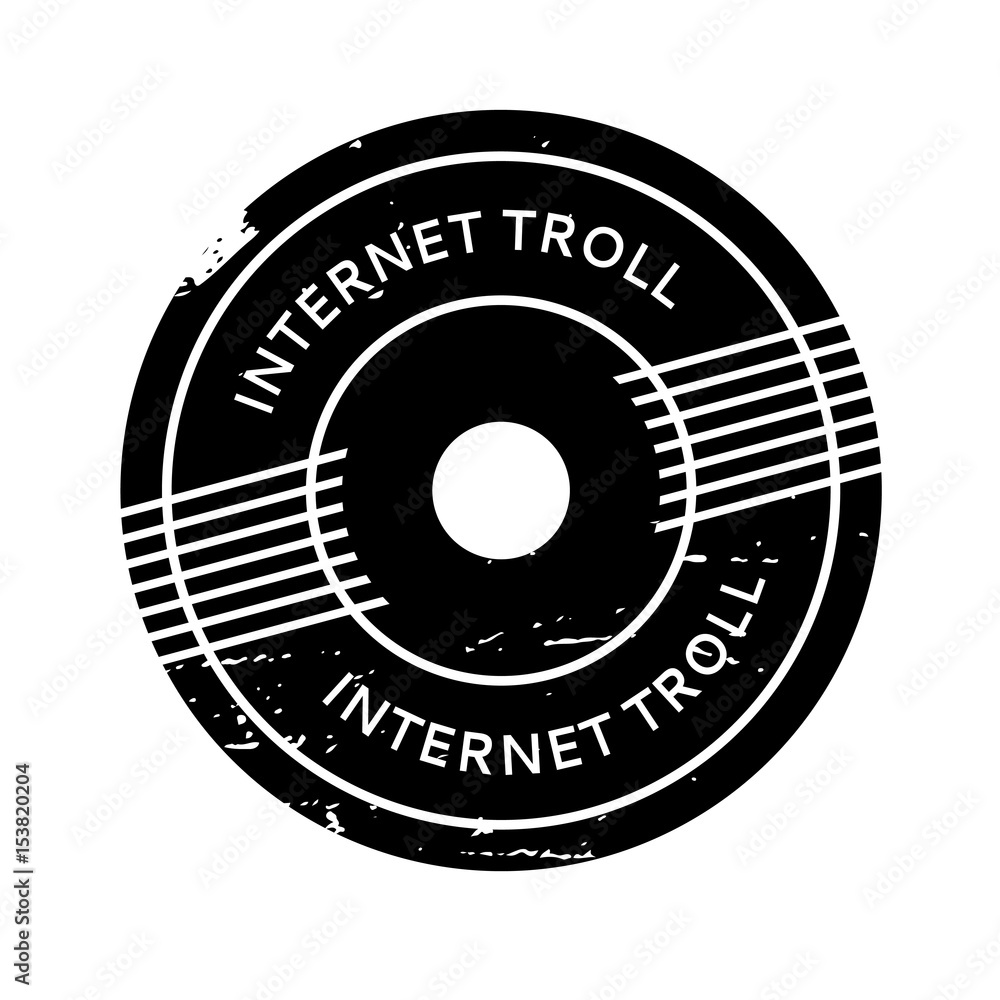 Internet Troll rubber stamp. Grunge design with dust scratches. Effects can be easily removed for a clean, crisp look. Color is easily changed. Internet Troll rubber stamp. Grunge design with dust scratches. Effects can be easily removed for a clean, crisp look. Color is easily changed.