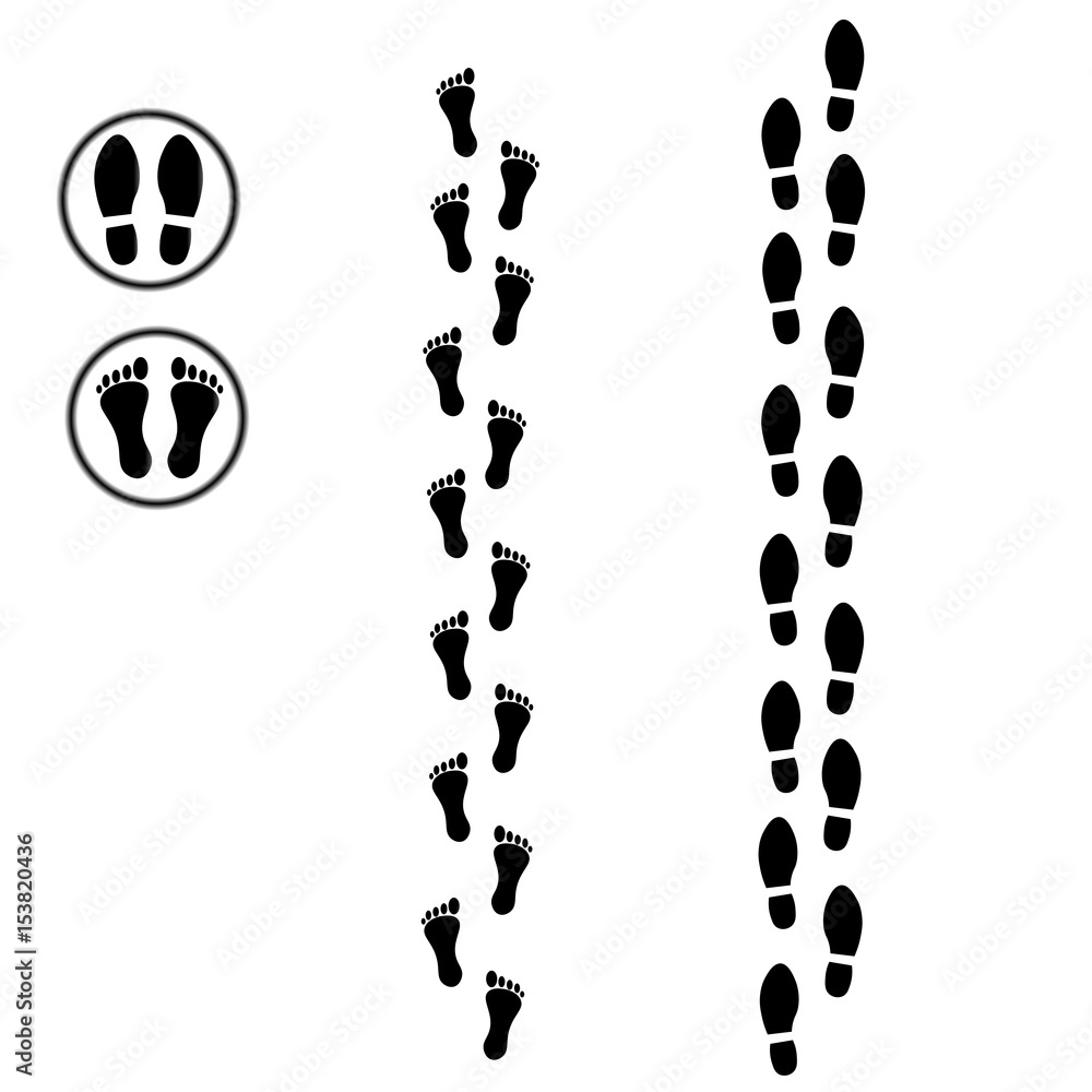 Foot steps pattern Foot steps pattern