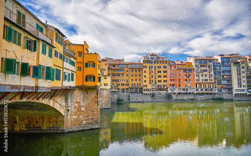 Florence Architecture with Italy Cityscape River Reflection.