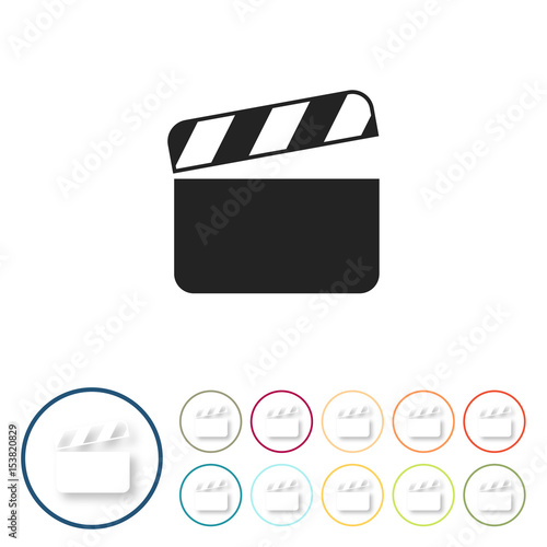 Bunte 3D Buttons - Filmklappe
