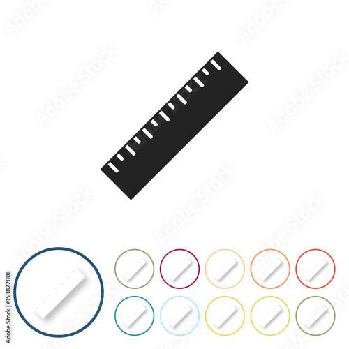 Bunte 3D Buttons - Lineal