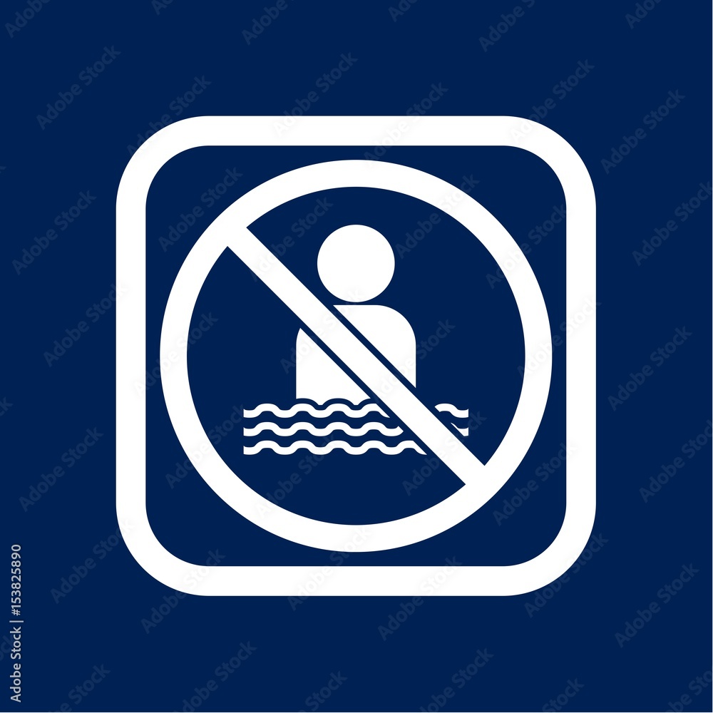 No swimming, vector image No swimming, vector image