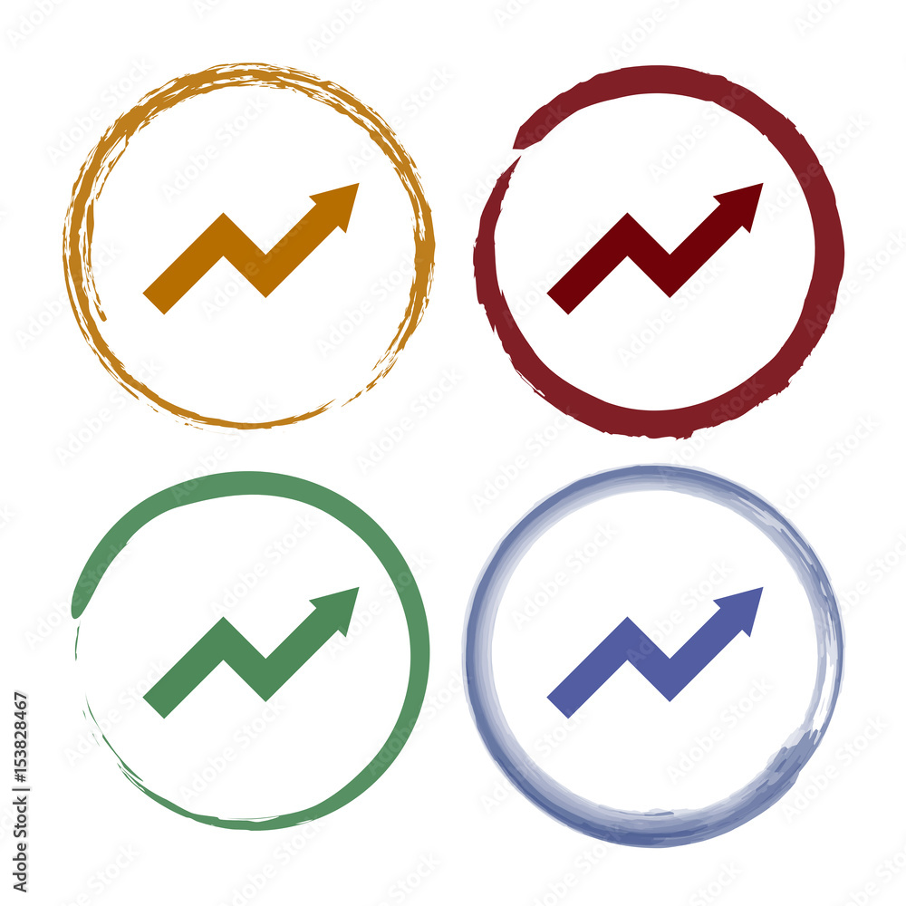 Pinselstrich Icon Set - Pfeil nach oben Pinselstrich Icon Set - Pfeil nach oben