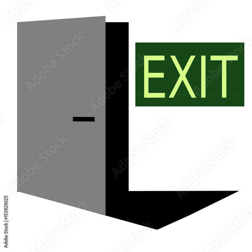Tür Vektorgrafik, Icon Exit