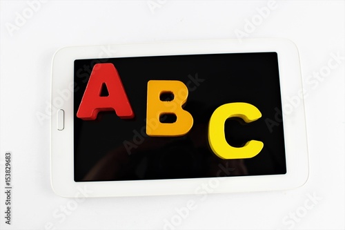 An image of a tablet - ABC, Help