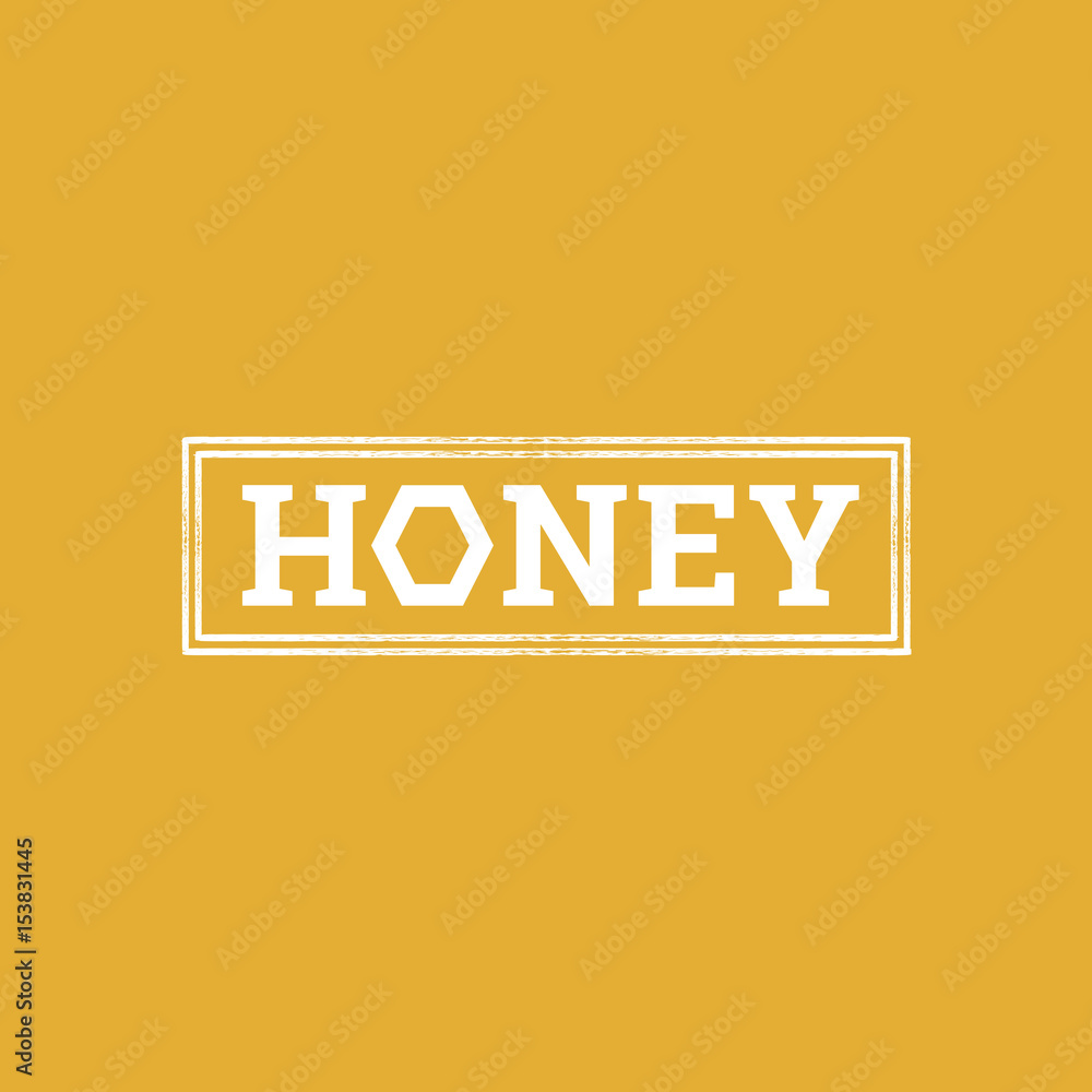 Vector label for honey in retro style. The inscription Vector label for honey in retro style. The inscription