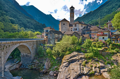 Beatiful typical place in Val Verzasca, Lavertezzo, Switzerland