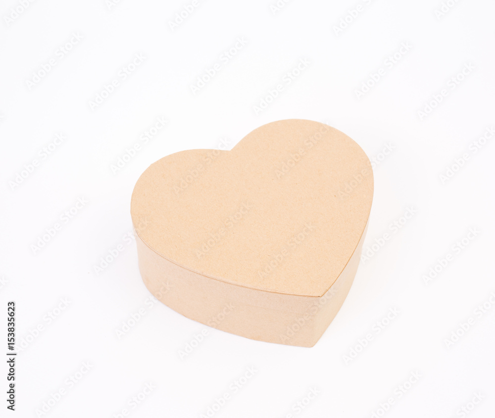Brown heart shape paper box Brown heart shape paper box