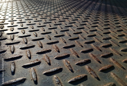 Textured pattern on industrial metal surface