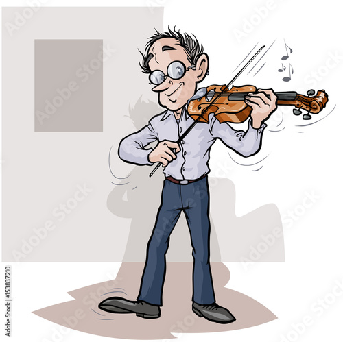 Cartoon violinist.