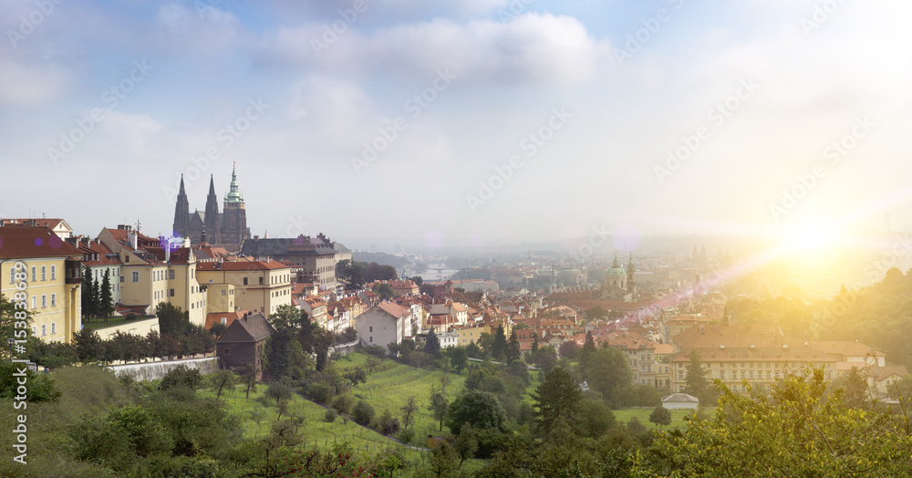 Prague, Czech Republic. Panorama of the old city