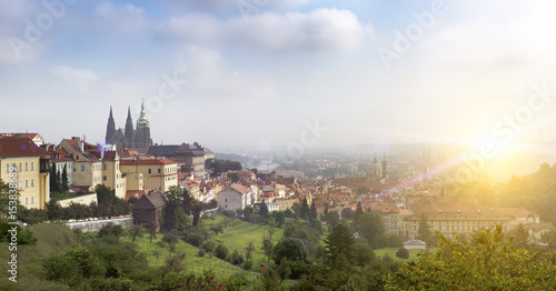 Prague  Czech Republic. Panorama of the old city