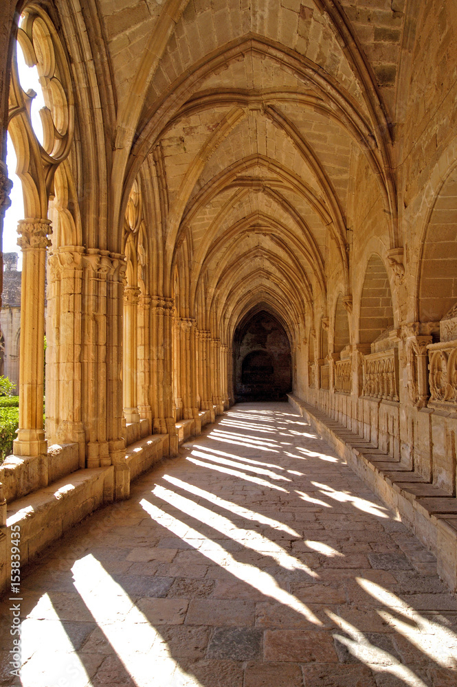 Cloister of Santes Creus in Tarragona province, Catalonia, Spain Cloister of Santes Creus in Tarragona province, Catalonia, Spain