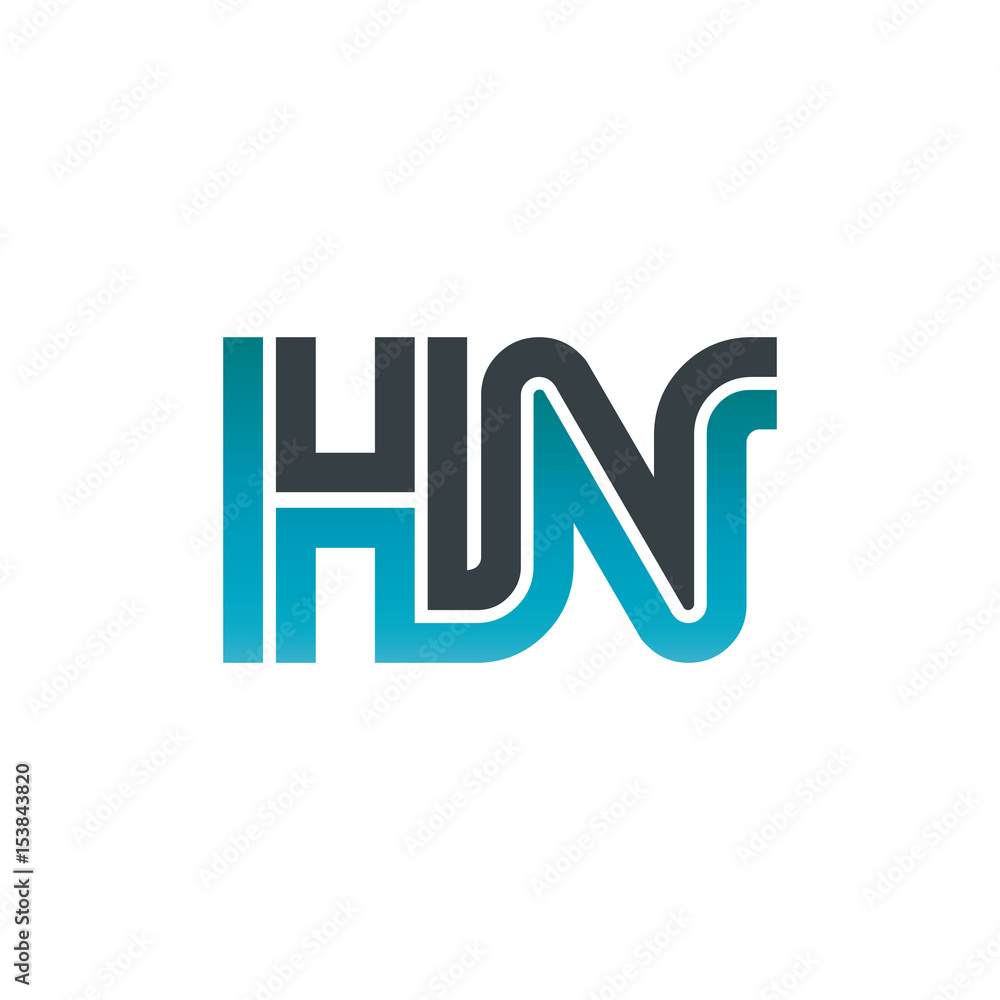 Initial Letter HN Linked Design Logo Initial Letter HN Linked Design Logo