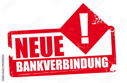 Stempel neue Bankverbindung - vektor illustration