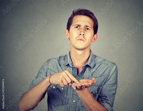 man asking for more money to pay back debt