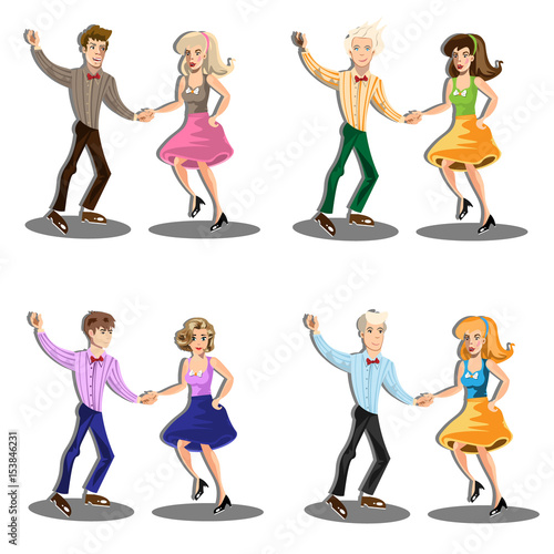 Professional dancer couple dancing