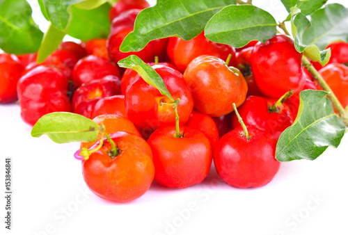 Cherry on a white background