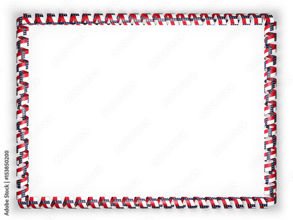 Frame and border of ribbon with the state North Carolina flag, USA. 3d illustration Frame and border of ribbon with the state North Carolina flag, USA. 3d illustration
