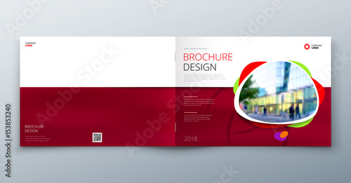 Brochure template layout, cover design annual report, magazine, flyer or booklet in A4 with geometric shapes. Vector Illustration.
